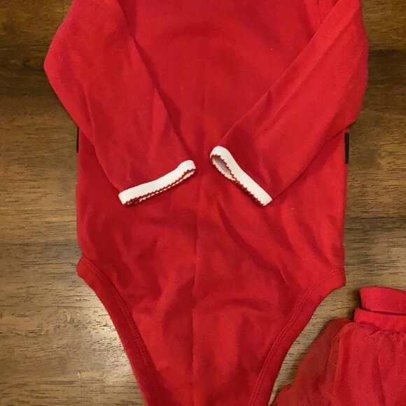 EUC! Carter's 18 MONTH Baby Santa Outfit WITH TULLE SKIRT ATTACHED - Picture 3 of 5